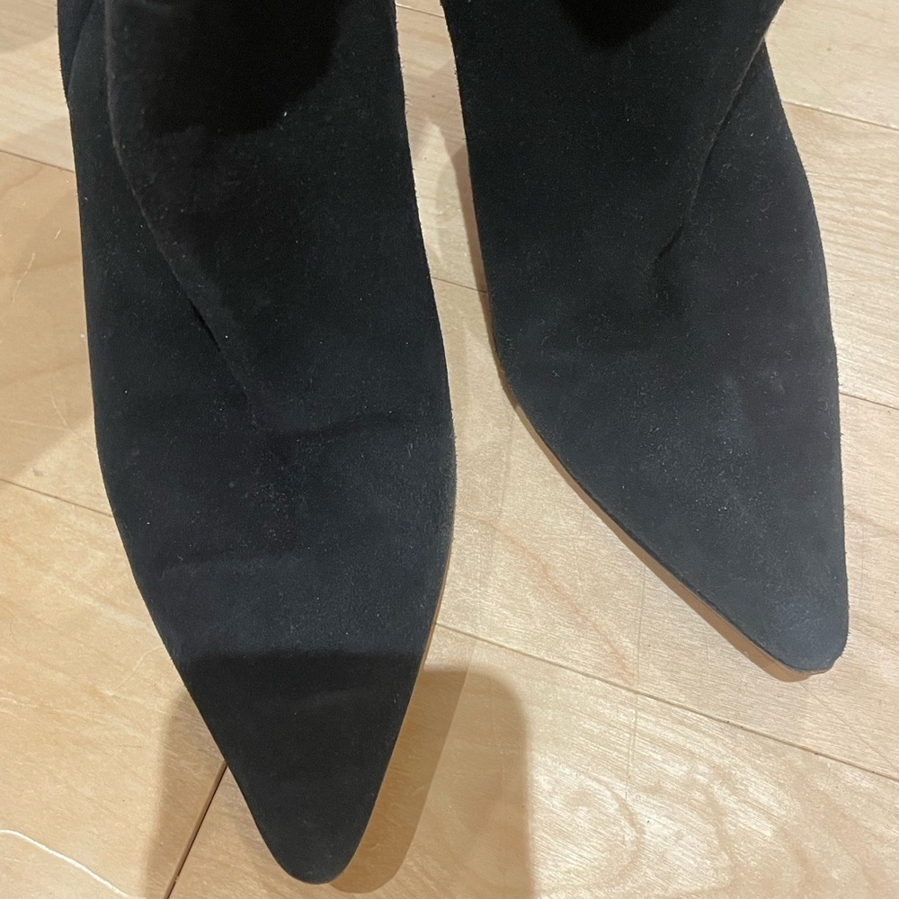 Manolo Blahnik - Vintage Black Suede Stiletto Boot Heels (size: 38) - Picture 3 of 8